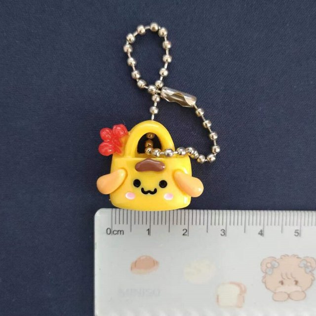 Llavero Kawaii Sanrio de dibujos animados, Hello Kitty Girl, juego de comida en forma de corazón, hamburguesa, patatas fritas, accesorios para bolsa, colgante bonito de Hello Kitty Fivean unisex