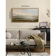 thumbnail image 5 of Drsoum 20x40in Natural Framed Landscape Large Canvas Wall Art Vintage Dusk in The Forest Classic Paints Farmhouse Bathroom Office Decor, 5 of 7