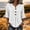 White, variant on thefmos Women's V Neck Pullover Blouse 3/4 Sleeve Loose Fit Lightweight Solid Color Casual Top Summer Fall Outfit, Orange M