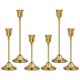thumbnail image 1 of Juego de 6 portavelas Uzvoxhe Gold de metal pesado, 1 of 6
