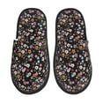thumbnail image 2 of KLL Daisies Flowers Slippers for Women Men House Slip on Indoor Outdoor Bedroom Furry Fleece Lined Ladies Comfy Anti-Skid Rubber Hard Sole-Medium, 2 of 8