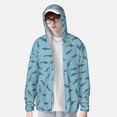 thumbnail image 2 of Fotbe Party Shark Cute Chaqueta con Protección Solar UPF 50+ para Hombre y Mujer, Camisa con Capucha y Bolsillos-Medium, 2 of 7