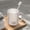 Gray, variant on Ikohbadg Transparent Mouthwash Cup for Couples and Kids, Rinsing Cup with Handle, Durable Plastic Dental Jar, Aesthetic Bathroom Accessory for Daily Oral Care