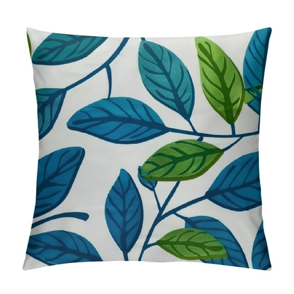 Blue Green Throw Pillow Covers Cases Set of  Neutral Accent Modern Farmhouse Nautical Pillow Covers with Soft Chenille Decorative for Couch Bed Living Room Outdoor