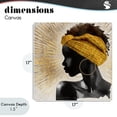 thumbnail image 4 of Stupell Industries Contemporary Golden Sunburst Profile with Headwrap Canvas Art, 17 x 17, by CAD Designs, 4 of 8