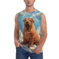 thumbnail image 6 of Daiia Sunshine Cloud Bulldog Printed Men's Tank Tops,Casual Soft Sleeveless Gym Muscle Shirts Bodybuilding Tee-Medium, 6 of 8