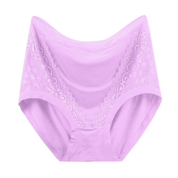 Ashirexll Plus Size Underwear for Women, Womens Cotton Underwear, High Waisted Soft Breathable Stretch Seamless Ladies Briefs