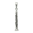 thumbnail image 1 of 925 Argent Sterling Vintage Clarinette Collier Pendentif Instrument de Musique, 1 of 6