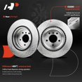 thumbnail image 5 of A-Premium 13.23 inch(336 mm) Rear Vented Disc Brake Rotors + Ceramic Pads Kit Compatible with Select BMW Models - E90 330i/330xi/335d/335i/335xi, E90/ F30 335i xDrive/335is, E84 X1, 6-PC Set, 5 of 8
