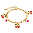 thumbnail image 1 of Pulsera con dijes de acero inoxidable Cherry para mujer, 1 of 4
