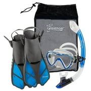 Seavenger Aviator Diving Kit/Snorkeling Set | Kids and Adults (Cobalt, XS/XXS)