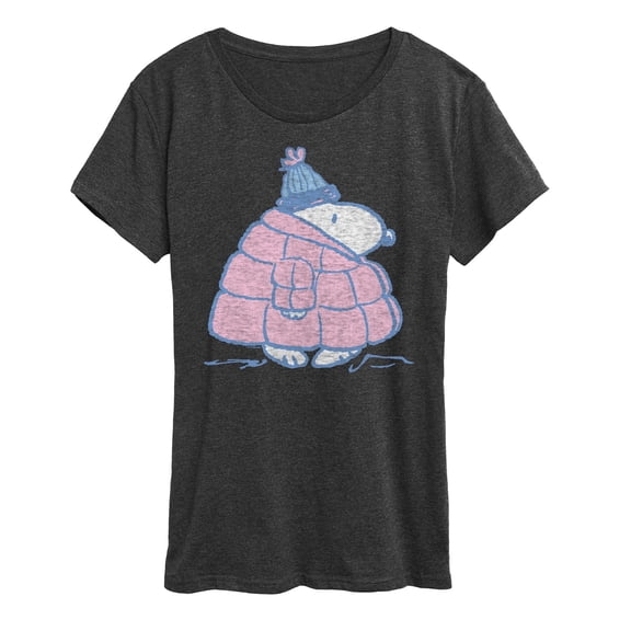 Peanuts - Snoopy Pastel Puffer Winter Coat Women's Short Sleeve Graphic T-Shirt