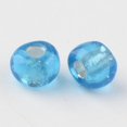 thumbnail image 2 of 50g 6/0 Round Silver Lined Round Hole Glass Seed Beads Pale Turquoise 4mm Hole: 1.5mm about 496pcs/50g, 2 of 3