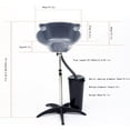 thumbnail image 4 of FETCOI Plastic Rolling Stand Shampoo Basin with 10L Water Bucket, Hair Salon Portable Treatment Bowl Mobile Shampoo Sink Backwash Hair Basin (Grey), 4 of 9
