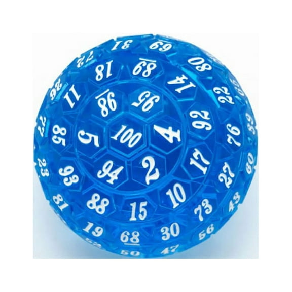 Blue and White d100 | 100-Sided Die | Dungeons and Dragons | DnD Dice | DnD Dice Set