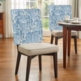 thumbnail image 4 of Blue Coral Coastal Chair Back Covers, Removable Chair Covers for Dining Chairs Set of 4, Washable Chairs Slipcovers Back Seat Protector for Wedding Party 19"x20", 4 of 9