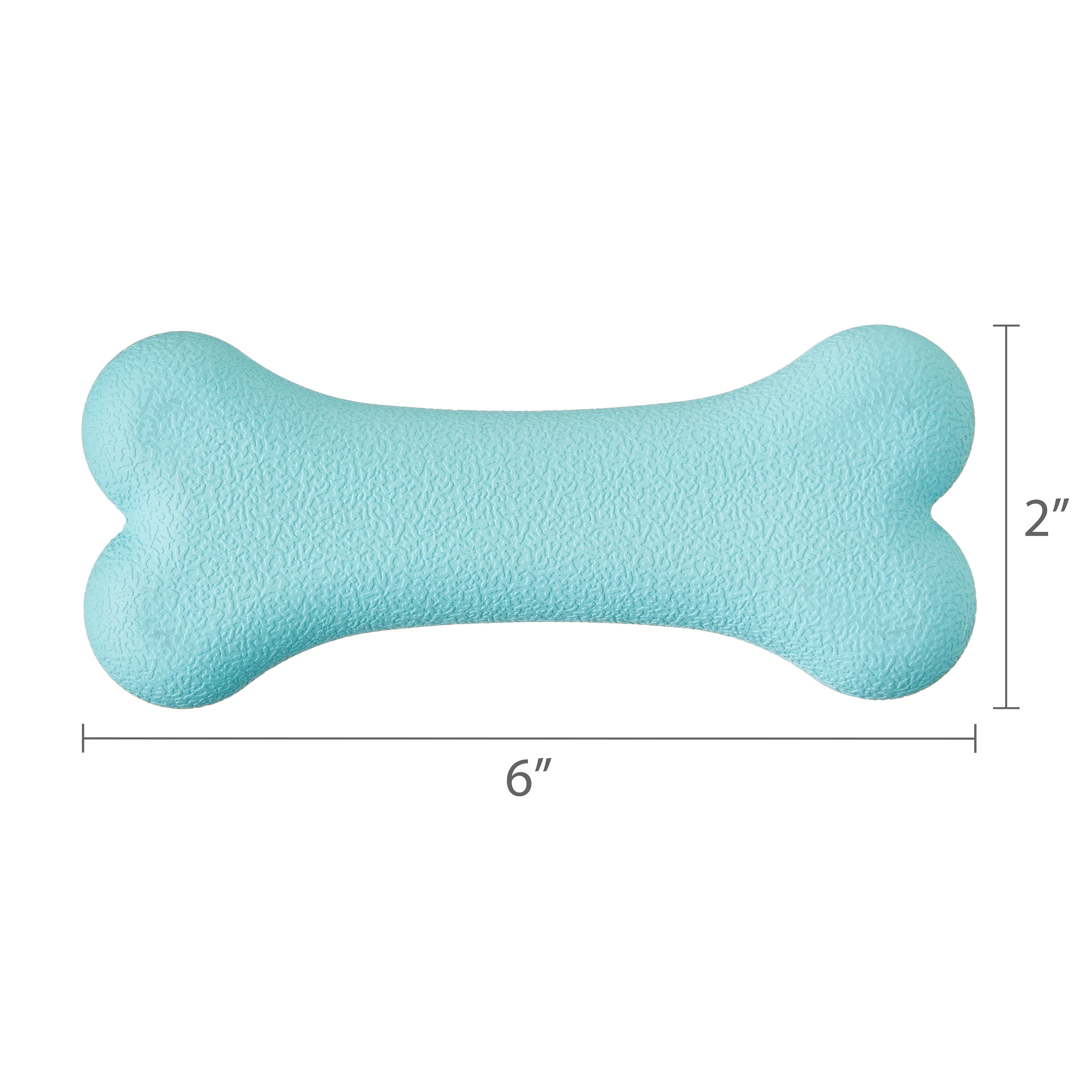 Vibrant Life Medium Blue Durable Rubber Dog Bone with Squeaker, Chew Level 3
