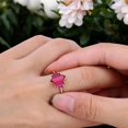 thumbnail image 2 of SHREENATHJEWELRY 4X12MM Hexagon Ruby Ring, Vintage Rose Gold Bezel Set Sterling Silver Ring, Art Deco Ruby Bridal Promise Ring, Unique Christmas Gift, 2 of 4