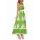 thumbnail image 2 of Vestido de Tirantes Finos con Estampado Floral y Bolsillos, Verde Talla S, 2 of 7