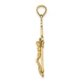 thumbnail image 2 of Diamond2Deal 14K Yellow Gold Fancy Crucifix Charm Pendant for Women (L- 1.3 in, W- 0.71 in), 2 of 4