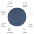 thumbnail image 6 of Safavieh Courtyard Mitre Geometric Indoor/Outdoor Area Rug, Navy, 5'3" x 5'3" Round, 6 of 10