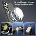 thumbnail image 4 of Asuwish Phone Case for Samsung Galaxy S23 Plus S23+ 5G Tempered Glass Screen Protector Magnetic Folding Stand Frosted Translucent Rugged Shockproof Protective Cell Cover SM-S916U 6.6 Women Men Black, 4 of 8