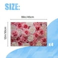 thumbnail image 2 of BaHomeck placemats Set of 4 Pink Rose Wall Backdrop Cotton Linen rectangle Placemats for Kitchen Dining Table Indoor,Outdoor,18*12inch, 2 of 4