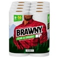 thumbnail image 3 of Brawny Tear-a-Square Paper Towels, White, 3 Sheet Sizes, 8 Double Rolls, 3 of 5