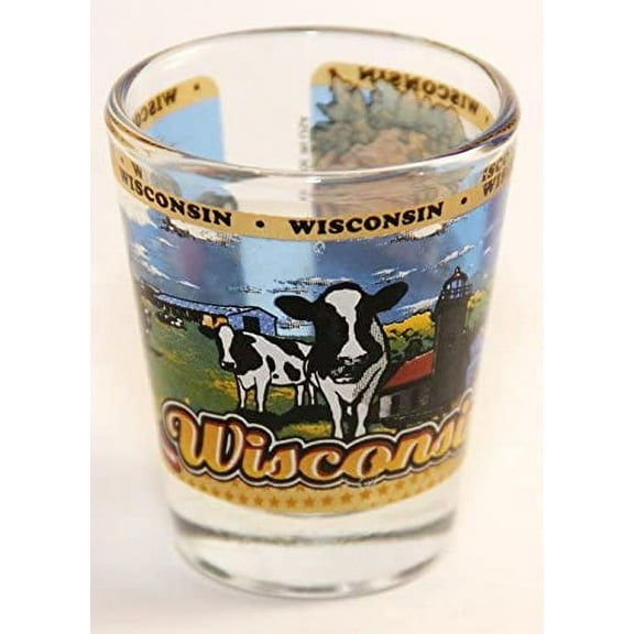 Wisconsin State Wraparound Shot Glass
