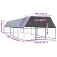 thumbnail image 2 of vidaXL Chicken Cage Silver, Silver Grey Galvanized Steel, Polyethylene, 2 of 4