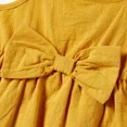 thumbnail image 5 of PatPat Family Matching Shirred Strap Dress with Button and Raglan Sleeves T-shirt with Pocket Sets Yellow Baby Girl 3-18M, 5 of 7