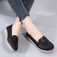 thumbnail image 6 of Big Size Women's Casual Loafers Slip On Leather Shoes Lightweight Walking Shoes Moccasins Classic Penny Loafer Flats Boat Shoes, 6 of 10