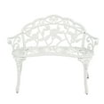 thumbnail image 3 of White Metal Rose Garden Bench, 3 of 5