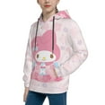 thumbnail image 2 of Kuromi and My Melody Hoodie 3D Print Pullover Hooded Long Sleeve Sweatshirts Tops Blouse with Pocket for Boys Girls Medium, 2 of 6