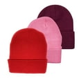 Empire Cove Winter Hats Fashion Cuffed Knit Beanie 3 Pack Set, Colors
