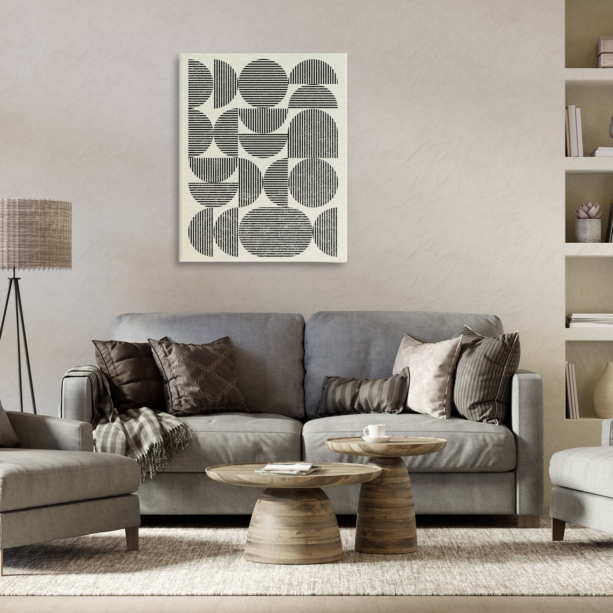 Stupell Industries Modern Arch Shapes Abstract Painting Gallery Wrapped Canvas Art Print Wall Art, 30 x 40