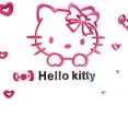 thumbnail image 4 of Calcomanía de pared 3D de acrílico estéreo mediano con dibujo de gato lindo de Hello Kitty para habitación infantil, dormitorio, mesita de noche, letras en rosa, rojo y negro, 4 of 5