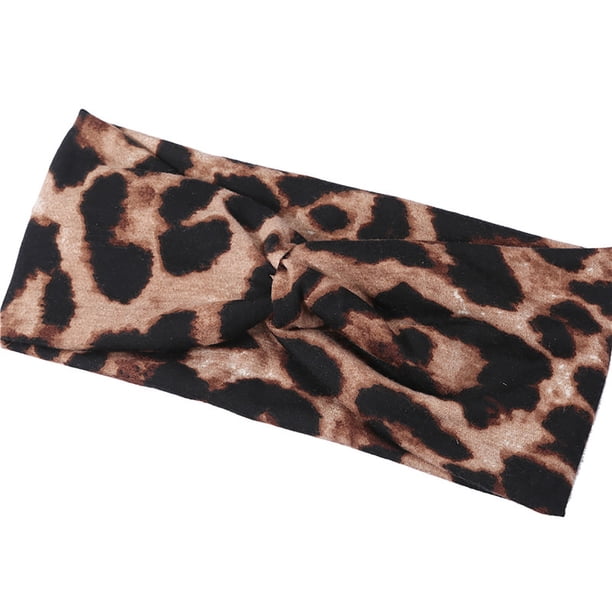 onlyliua Promoción de Temporada Diadema Ancha Francesa con Temperamento a La Moda y Estampado de Leopardo.