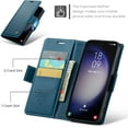 thumbnail image 4 of XUCP-for Samsung Galaxy S23 Plus Wallet Case with Card Holder, Kickstand RFID Blocking Magnetic Closure Shockproof Protective PU Leather Case for Samsung S23 Plus Flip Case Wallet - Blue, 4 of 4