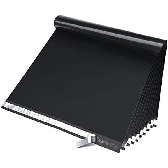 Large Poly Mailers 24x24 50 Pack Plastic Heavy Duty Shipping Bags Envelops Self Sealing Envelopes Enhanced Durability Multipurpose Envelopes Keep Items Safe Protected,Black