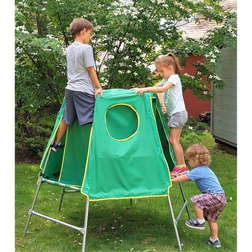 tp toys explorer 2 platform & tent climbing set jungle gym