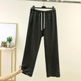 thumbnail image 2 of qelini Plaid Lounge Pants for Men Big and Tall Elastic Waist Long Pants Print Sleep Bottoms with Pockets for Daily Wear, 2 of 5