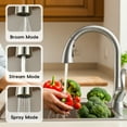 thumbnail image 2 of Appaso Pull Down Kitchen Faucet with Sprayer Stainless Steel Brushed Nickel - Single Handle Commercial High Arc Pull Out Spray Head with Deck Plate, Grifos De Cocina, 2 of 14