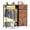 Rustic Brown, variant on EDX 47.2" H Dresser for Bedroom with Hanging Rack, 6 Drawers Dresser with LED Lights & Charging Station, Fabric Dressers & Chest of Drawers with Rack, Wooden Top, Grid Panel,Rustic Brown