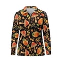 thumbnail image 4 of Yuyamidu Fall Mushroom Women Golf Shirts Maple Leaves Long Sleeve Zip Up V-Neck Golf Tennis Shirt Thanksgiving Activewear Pullover Tops Size 2XL, 4 of 8