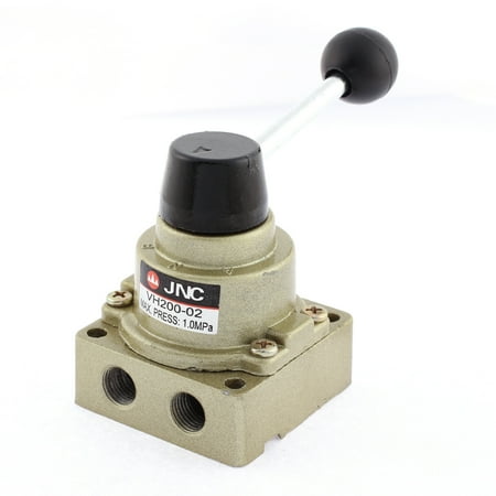 Unique Bargains Unique Bargains VH200-02 3 Position 4 Way Pneumatic Hand Operated Lever Valve 1.0MPa Oozqe