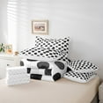 thumbnail image 6 of Manfei Modern Abstract Geometric 7-Piece Twin Bedding Sets,Circle Circular Print Bedding Comforter Set,Black Polka Dots Sheet Sets For Men Women,Super Cozy Room Decor Reversible, 6 of 8