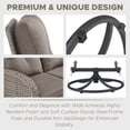 thumbnail image 5 of Giantfurnni 5 Pieces Patio Furniture Set with 43inch Propane Fire Pit Table, Deep Seating Sofa, 2 Swivel Rocker Glider Chairs and Side Table, Outdoor Conversation Set, 5 of 15