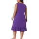 thumbnail image 4 of Agnes Orinda Tallas grandes para mujeres Camisones sin mangas Vestido de noche suave y cómodo Pijamas con estampado de gatos 1X Púrpura oscuro, 4 of 8