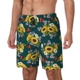 thumbnail image 2 of Uemuo Sunflowers Pattern Mens Swim Trunks Quick Dry Board Shorts with Mesh Lining, Stretch Beach Shorts Quick Dry No-Chafing Board Shorts-3X-Large, 2 of 9